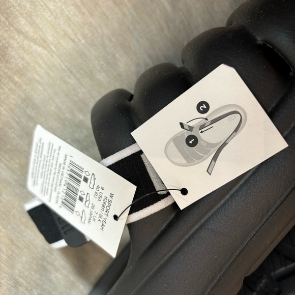 UGG Sz 9 Sport Yeah Puffer Detachable Logo Print Backstrap Slides Clogs Sandals - Picture 5 of 9